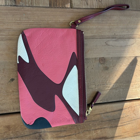 Fossil Pink and Burgundy Women's Clutch - Picture 1 of 4